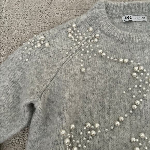 Zara Pearl Sweater Grey - Picture 3 of 4